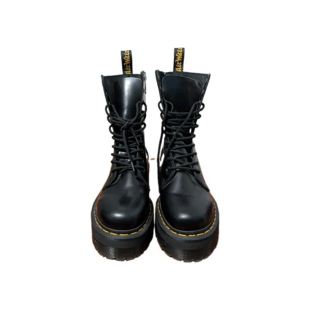 Dr. Marten's Jadon Platform  Boots Black Leather Men's Sz 9 / Women's Sz 10 NEW